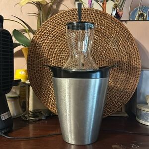 Rare 1950's Glacier Ware Pitcher Cooler By Aldco,
Clinton, Conn. Made In USA.